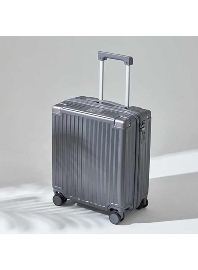 Soo Luggage, Dry And Wet Separation, Small Travel Suitcase, Carry-on Luggage, 18-inch Password Lock Suitcase, Trolley Case, Short-distance Luggage, Gray - Image 1