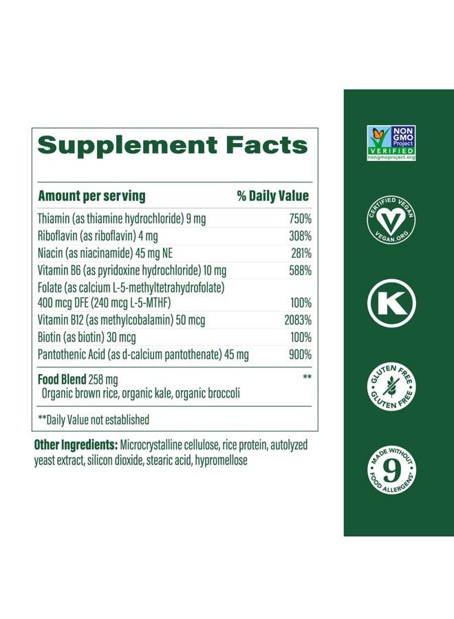 MegaFood Balanced B Complex - B Complex Vitamin Supplement, 8 B Vitamins Including Vitamin B6, Vitamin B12, Folate, Biotin & More, Supports Cellular Energy Production, Vegan, Gluten Free - 90 Tablets  - Image 3