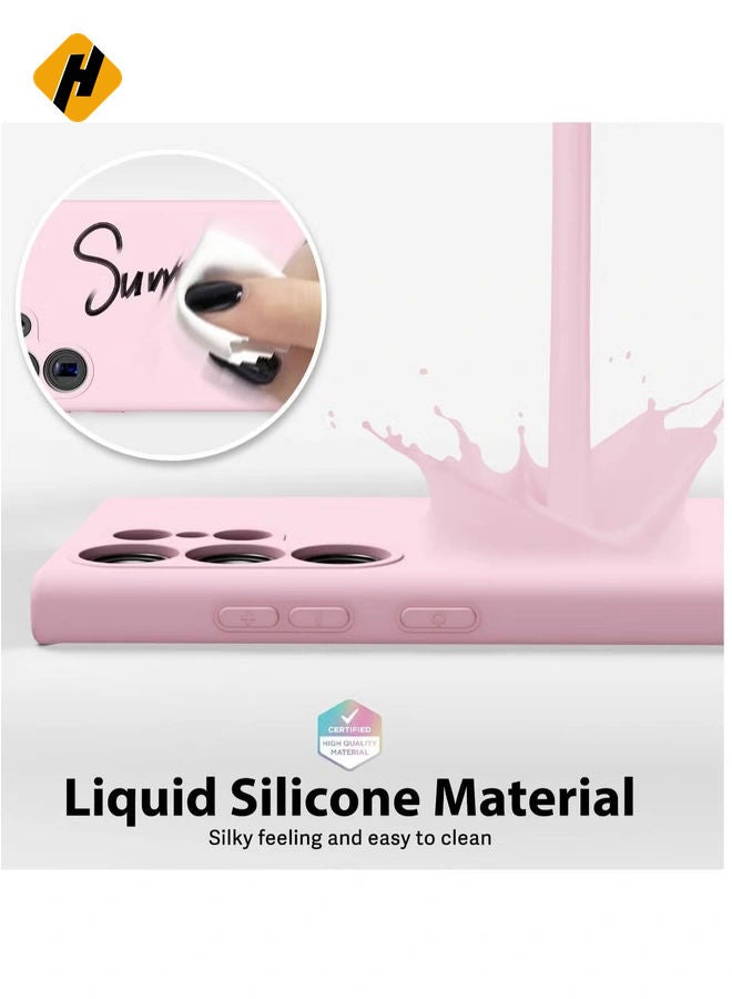 Samsung Galaxy S24 Ultra Soft Silicone Gelly Rubber Case – Shockproof Matte Finish with Camera Protection in Pink