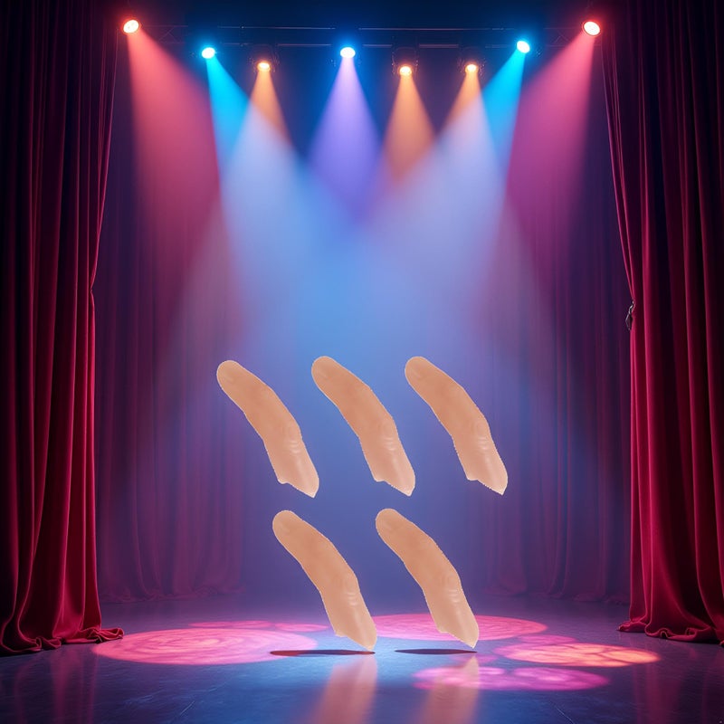 Dwuww 5 Pcs Fake Finger Sixth Magic Props Medium Size Rubber Thumb Magic Tricks Close up Vanish Appear Magia Gimmick Accessories (Hard) - Image 5