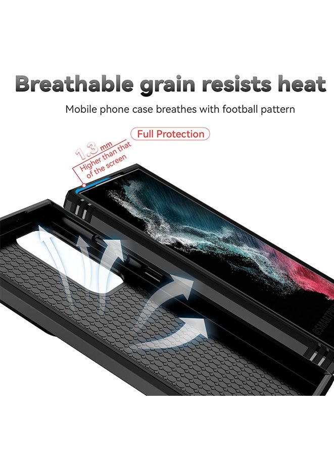 Muyixin جراب مقاوم للصدمات لهاتف Galaxy S23 Ultra 5G مضاد للسقوط مع حماية مدمجة من الانزلاق ومضاد للخدش وغطاء عدسة الكاميرا - Image 3