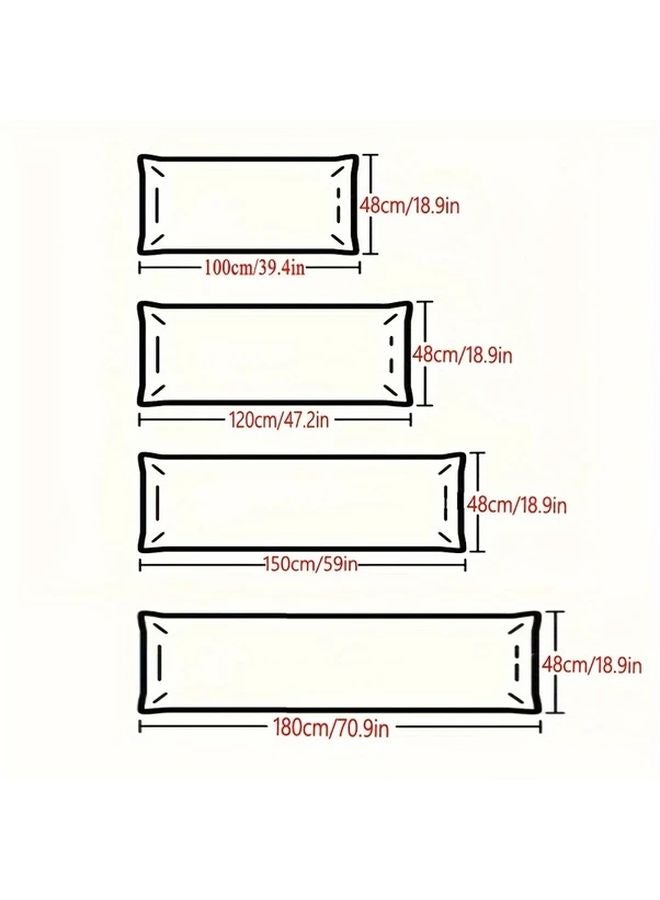 White Long Quilted Body Pillow 18 9x47 24 Inch for Back Abdomen Side Sleepers - Image 4