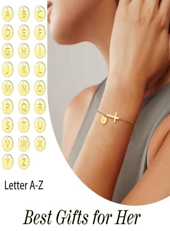 Btysun Christmas Stocking Stuffers, Easter Gifts for Teens Gold Cross Bracelet for Women Initial Bracelets for Teens Gift for Christian Women Faith Jewelry - Image 3