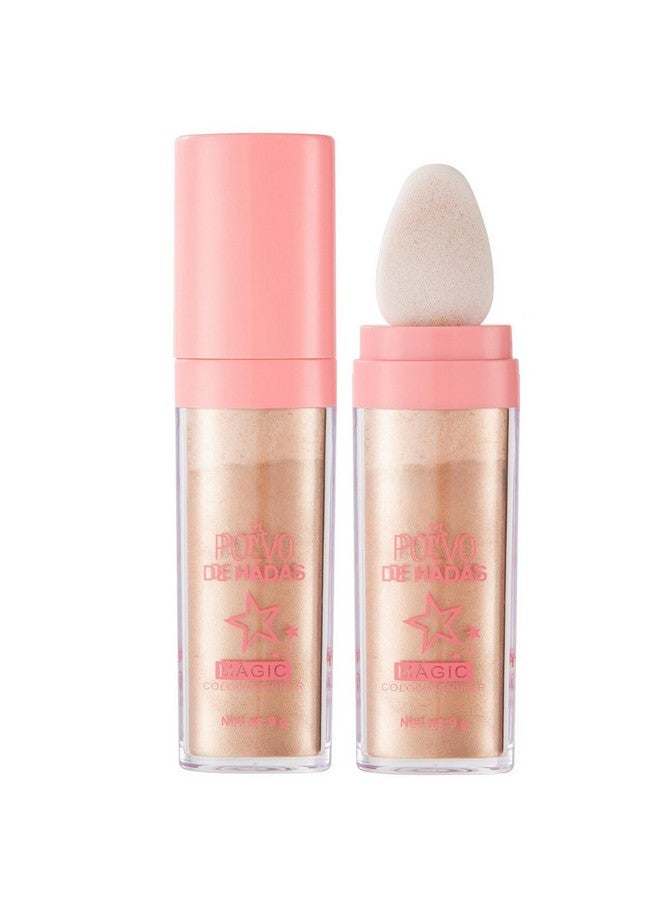 URQT Polvo De Hadas Fairy Dust Highlight Patting Powder - Full Body Contouring And Clavicle Pearlescent Patting Powder For Face And Eye, Halloween Sparkling Body Glitter Powder (#03 Golden Brown) - Image 1