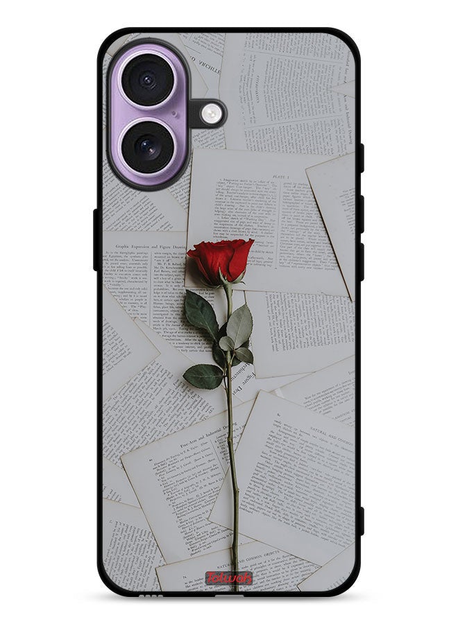 Tolwak Apple iPhone 17 Protective Case Cover Rose On Papers - Image 1