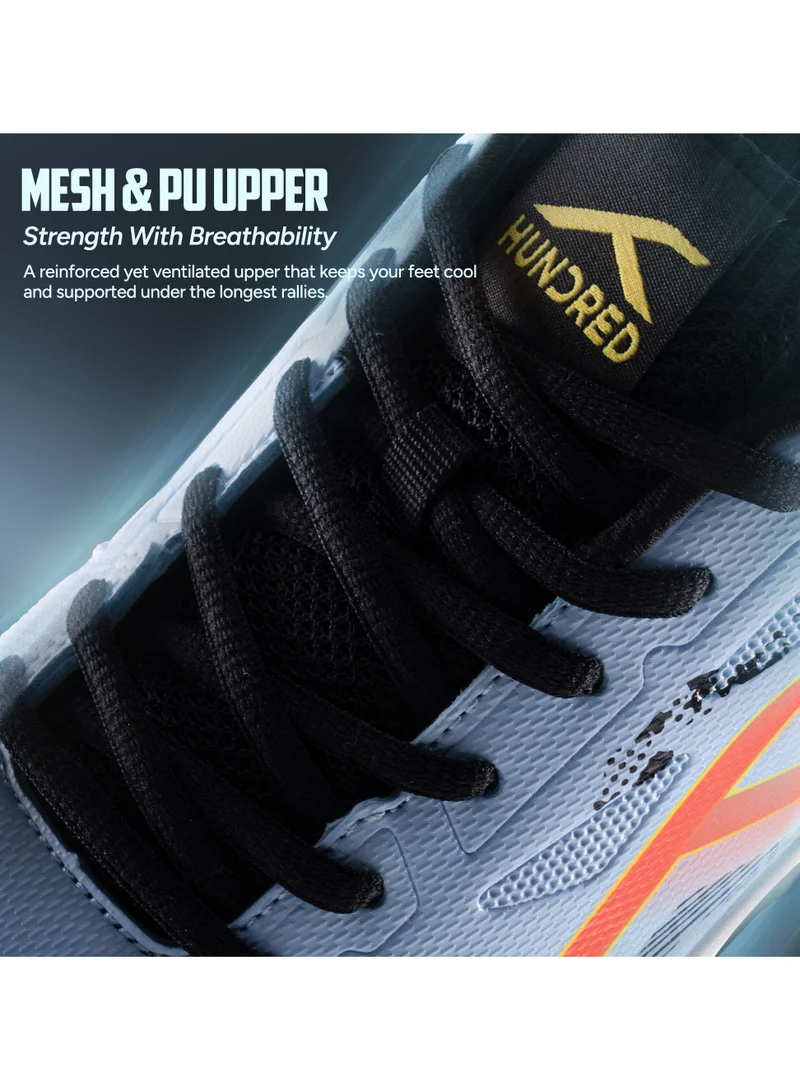 HUNDRED Lt Blue/Black/Orange HUNDRED Razor Unisex Badminton Shoes  | Best Price UAE