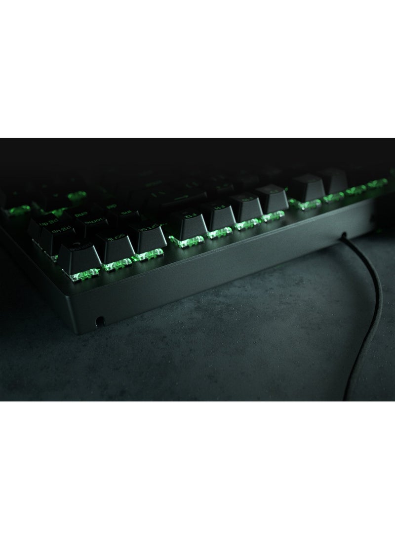 ريزر لوحة مفاتيح الألعاب الميكانيكية بلاك ويدو V3 بدون لوحة الأرقام – TKL، مفاتيح ريزر الخضراء، إضاءة كروم RGB، إطار من الألمنيوم، سلك USB، دوران مفاتيح N، 80 مليون ضغطة مفتاح، RZ03-03490200-R3U1 - Image 3