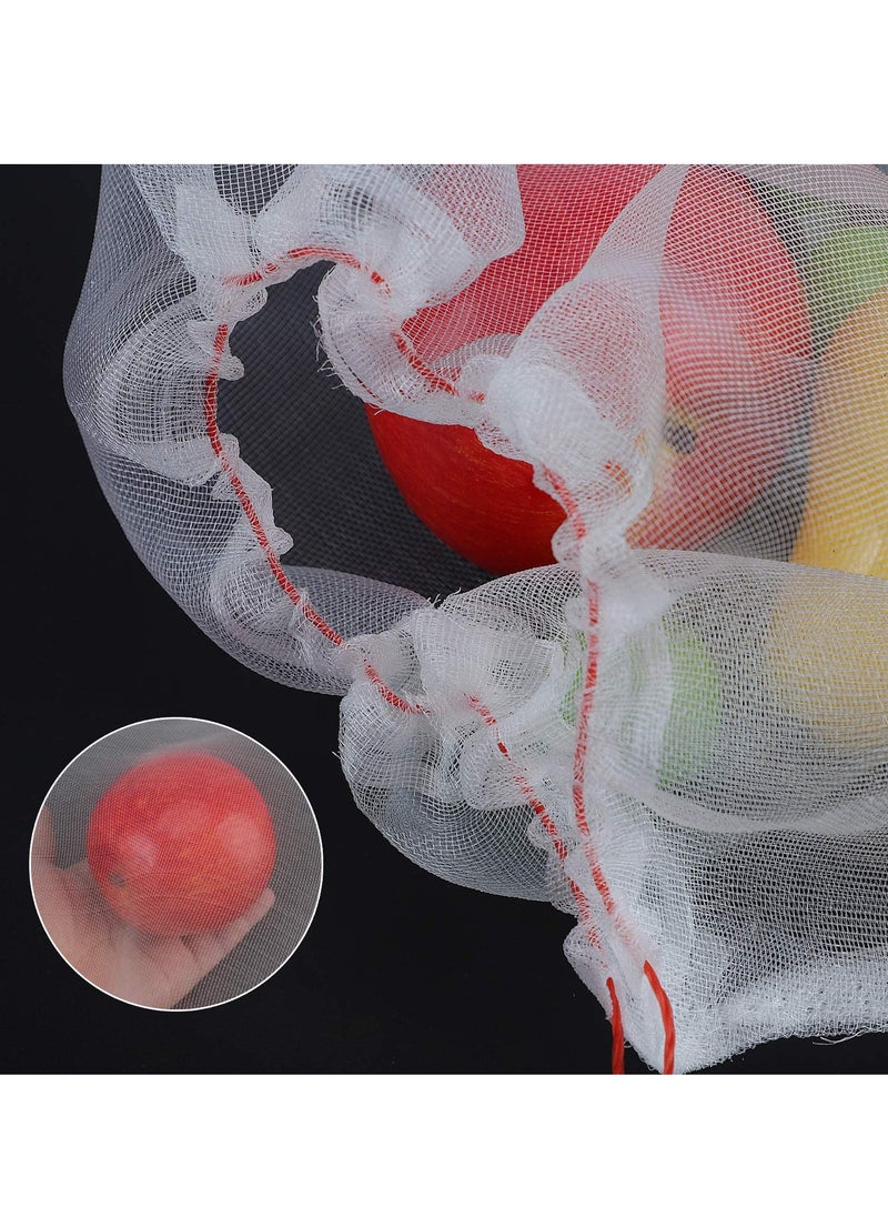 SYOSI Garden Grape Netting Bags, 100PCS 10x10 Inch Fruit Protection Bags for Fruit Trees, Fruit Mesh Cover Bags with Drawstring Protect Tomato, Guava, Flower from Birds  - Image 4