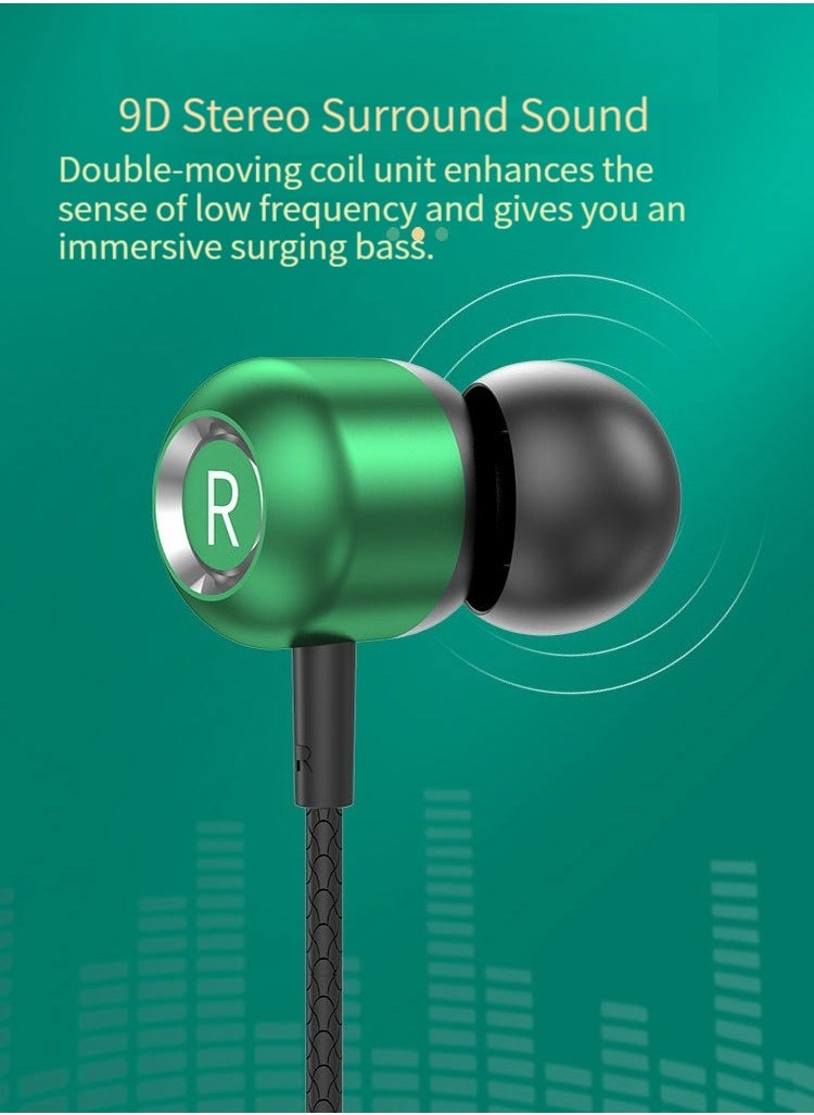 Generic - New L-shaped wire-controlled wired sports game headset metal type-c in-ear headset mobile phone ipad black - Image 1