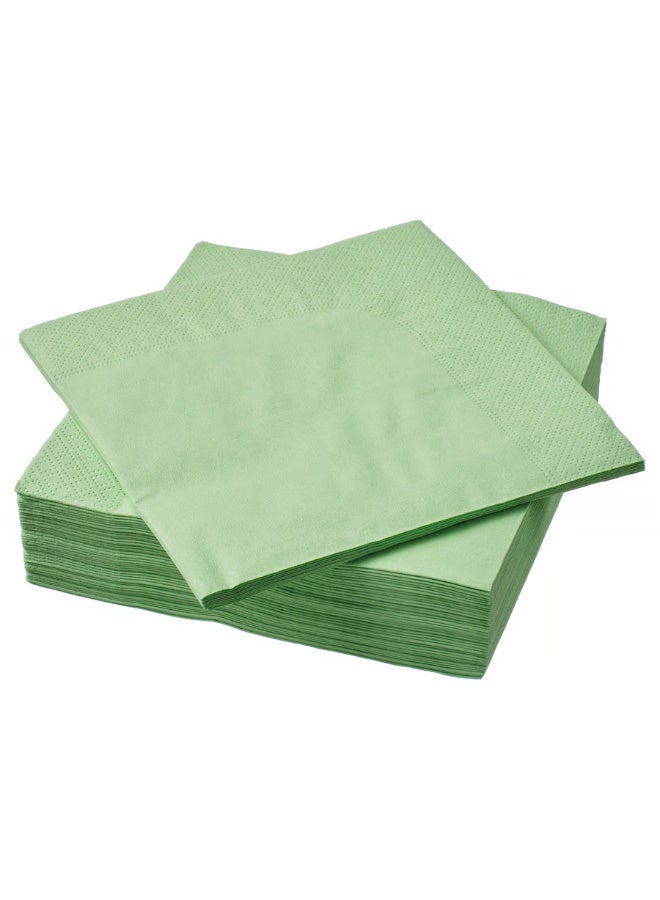 Paper Napkin Light Green Length 33 cm Package Quantity 50 Pack Width 33 cm - Image 1