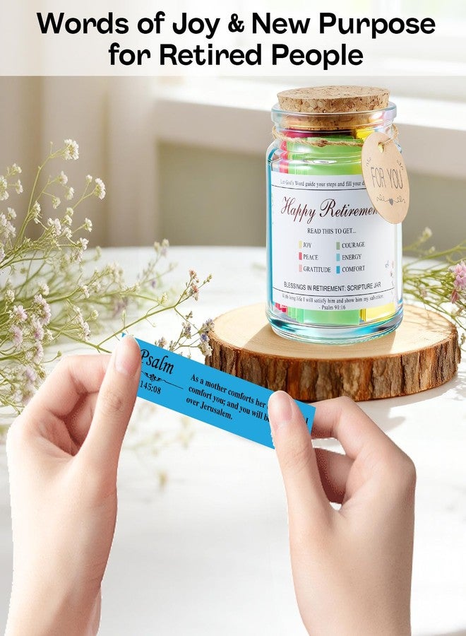 Elivida Retirement Gift Bible Verses Jar, Christian Retired Gifts 2026 for Women and Men, Happy Retirement Decorative Jar with 96 Bible Verses for Boss, Coworkers and Friends - Image 4