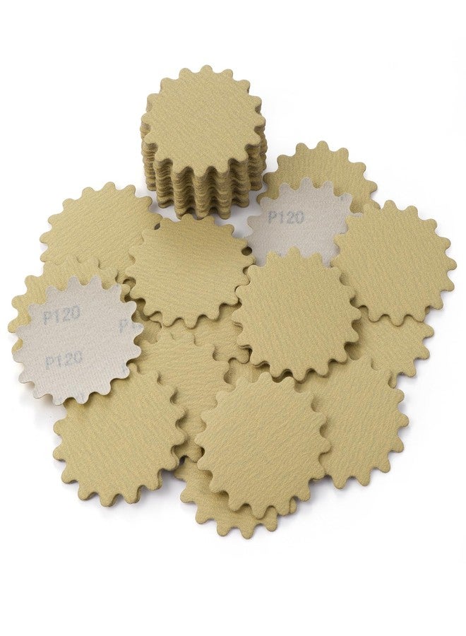 ماكسمان أقراص صنفرة ماكسمان 50 قطعة، وسادات صنفرة مموجة بحافة مرنة مقاس 3 بوصات، ورق صنفرة مداري من الألومينا بحبيبات 120 - مثالية لأدوات الصنفرة اليدوية وآلات الصنفرة ذات الأوعية وأعمال النجارة، بدون ثقب - Image 1