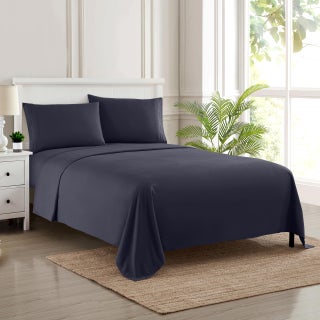 1800 Thread Count Sheet Set - Soft Egyptian Quality Brushed Microfiber Sheets - Luxury Bedding Set with Flat Sheet  Fitted Sheet  2 Pillow Cases  Navy - pzsku/Z1059420EE6449691F42DZ/45/1749650582/9e8912ca-2d48-47cc-80ca-0d22555b7c0b