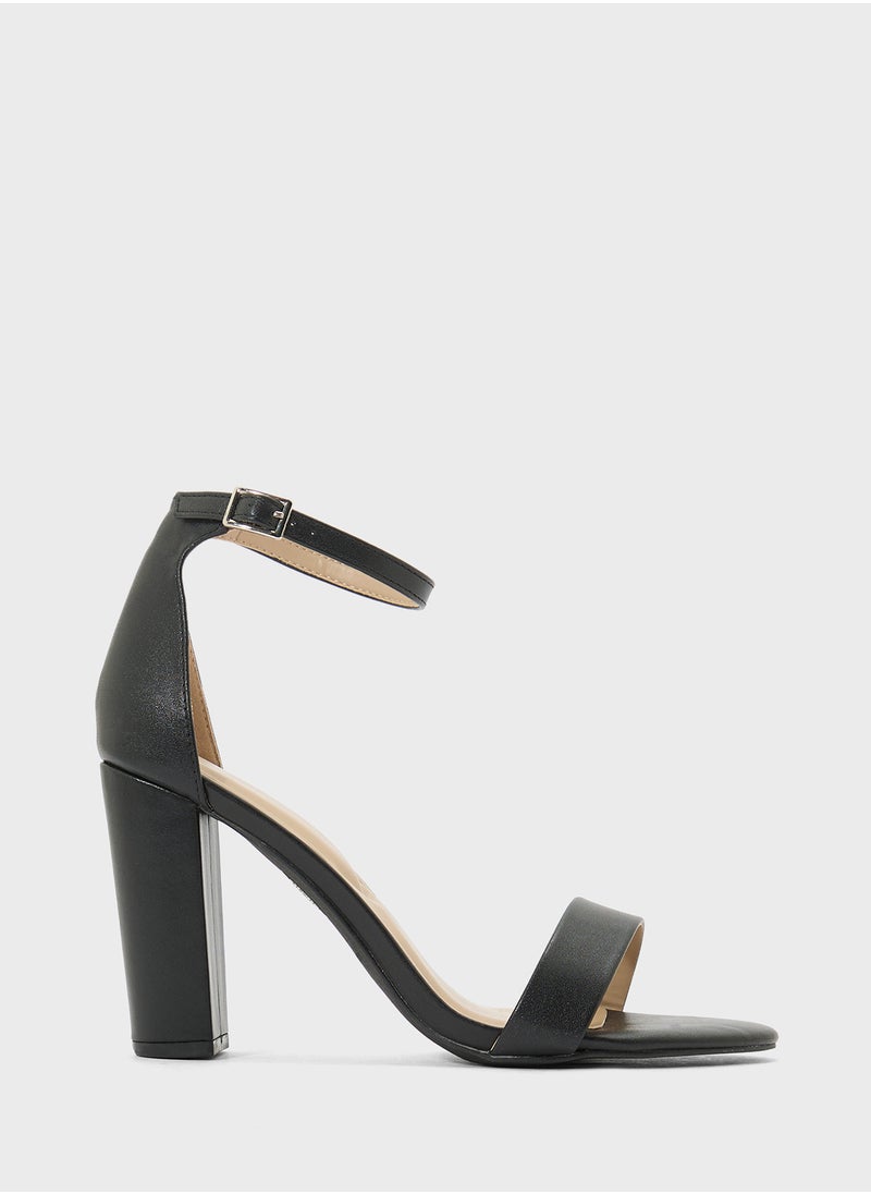 Truffle Ankle Strap High Block Heel Sandal  - Image 1