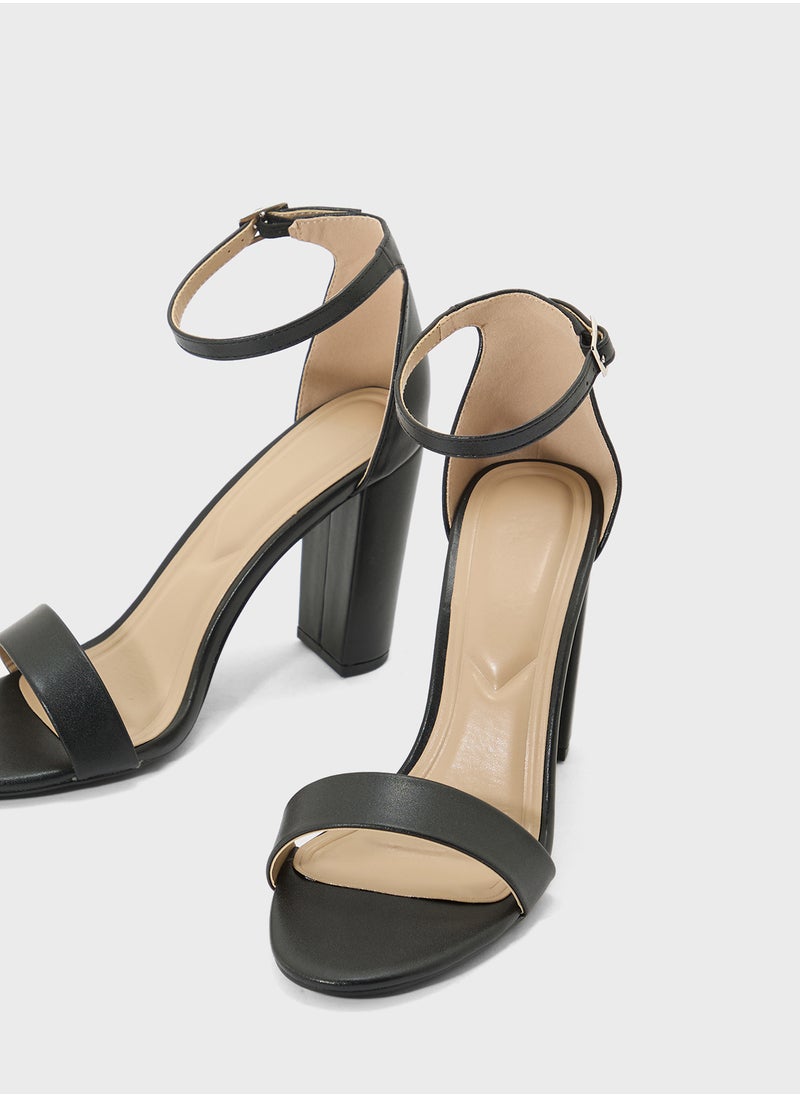 Truffle Ankle Strap High Block Heel Sandal  - Image 4