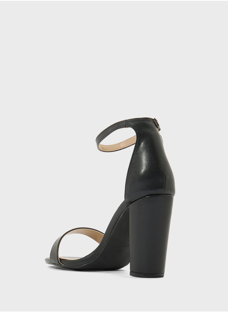 Truffle Ankle Strap High Block Heel Sandal  - Image 3