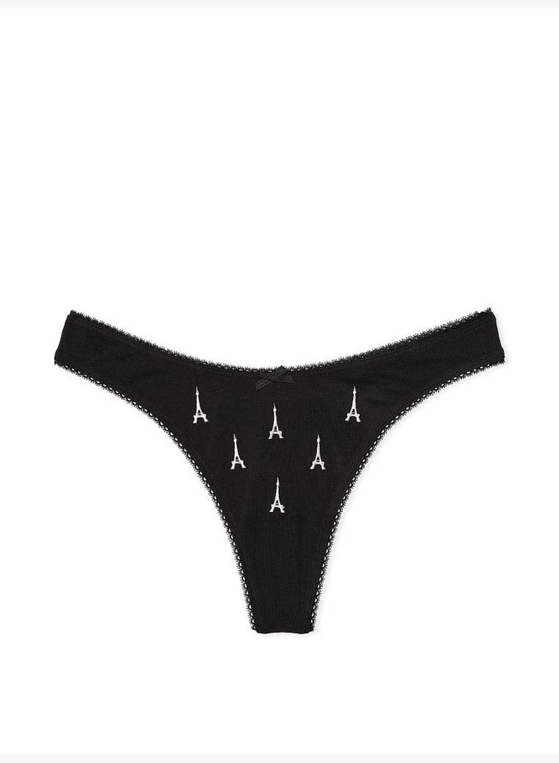 Victoria's Secret Stretch Cotton High-Leg Thong Panty