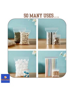 Nice Pack 100 Pieces 4 x 5.6 inches Clear Zip and Lock Bags - Resealable Plastic Zipper Bags  - Image 4