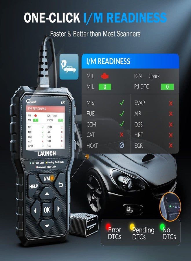 Launch CR529 OBD2 Diagnosis Reader Codes Test Emissions O2 EVAP - Image 3