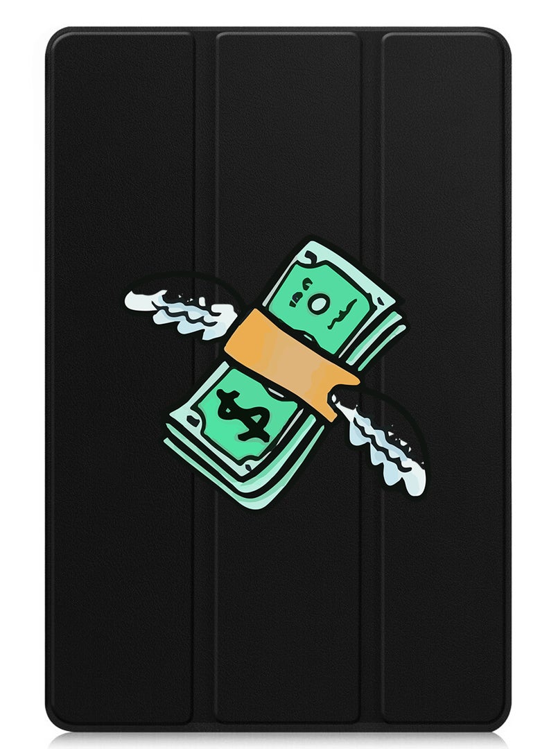 Theodor Protective Flip Case For Apple iPad Pro 11 (2024) With Trifold Stand Auto Wake Sleep Shockproof Cover Flying Money - Image 1