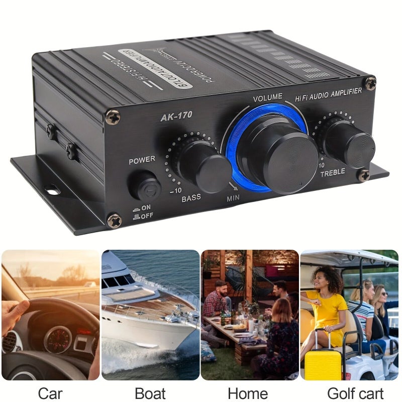 AK-170 Mini 12V Car Power Amplifier 1pc For Motorcycle Home And Computer Speakers - Image 5