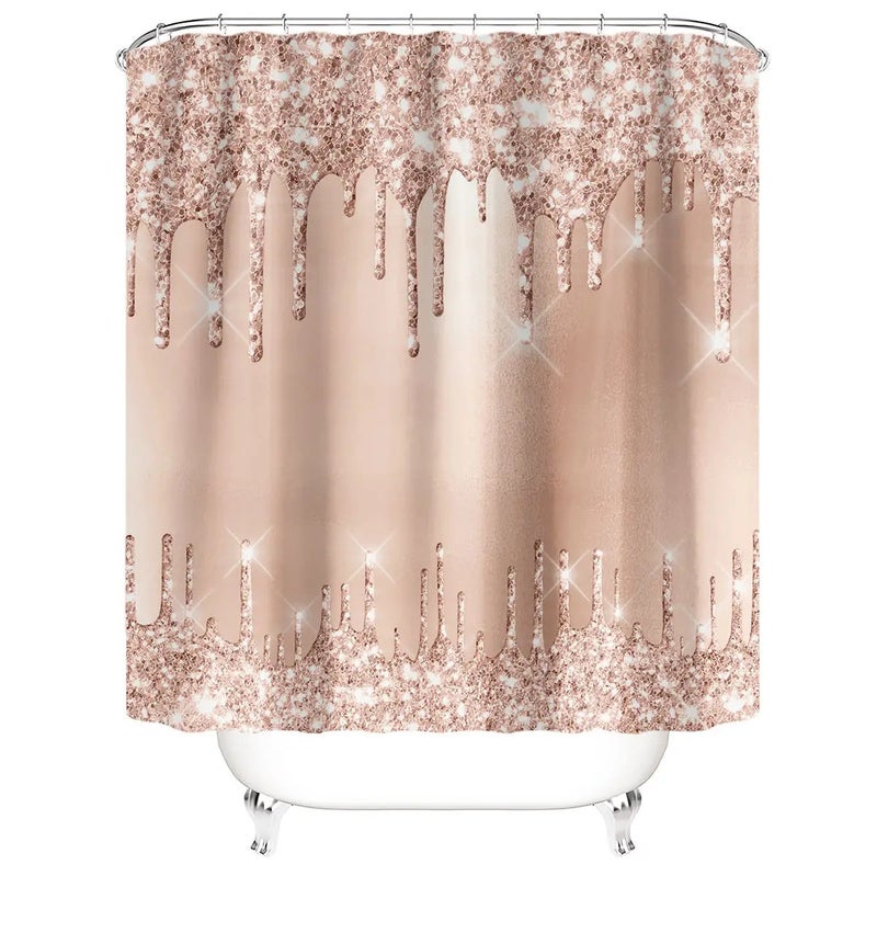 Y&D High Quality 4-Piece Bathroom Rug Set New Waterproof Cute Luxury 3D Printed Shower Curtain Polyester Material - Image 5