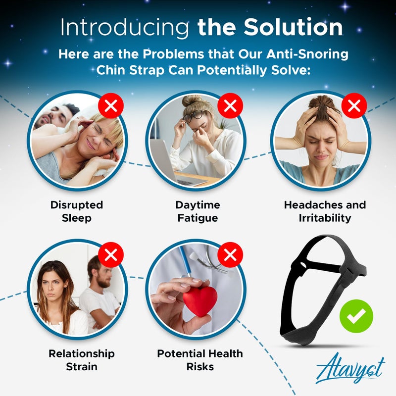 Atavyst Anti Snoring Chin Strap for Men and Women CPAP Users - Airflow Jaw Strap - Effective Snore Solution for Excessive Snoring - Image 5