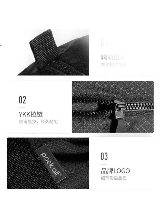 Pack All Travel Bag, Handheld Foldable Fitness Sports Bag, Business Trip Large Capacity Luggage Bag, Black, 32L - Image 3