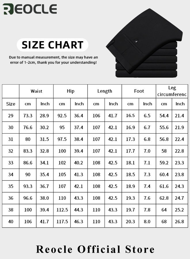 Men's Dress Pant Fashion Slim Fit Suit Pants Classic Fit Flat Front Straight Formal Pants Wrinkle Free Expandable Waist Suit Pants image 8