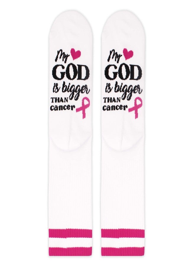 SSQBZU My God is Bigger Than Cancer-Care Gifts for Women&Men-Cancer Patients Must Have-Cancer Socks Gifts.(039) - Image 3