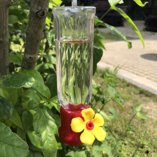 VIMOA Mini Hummingbird Feeder 4 Pack 2.3oz Small Nectar Plastic Red Cute Hummingbird Feeders with Hanging Wires for Outdoor - Image 4