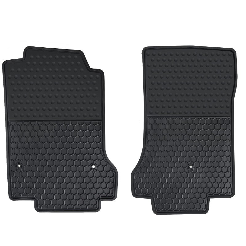 Matericuo Car Floor Mats Custom Fit for Corvette C6 2007.5-2013 (Hook Fastener) Black Rubber Auto Liner Mats All Weather Protection Heavy Duty Odorless - Image 1