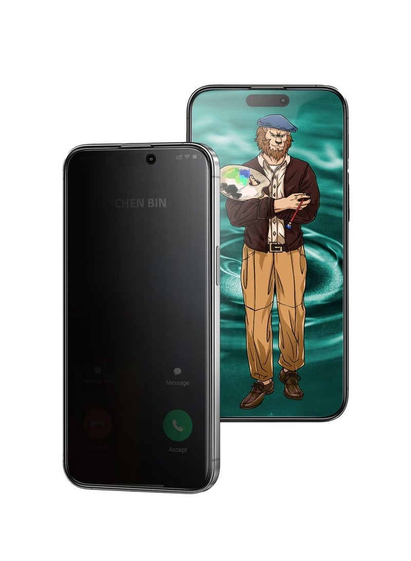 GREEN LION Picasso 3D Glass With Alignment Tray for iPhone 15 Pro - Privacy Black - Image 3