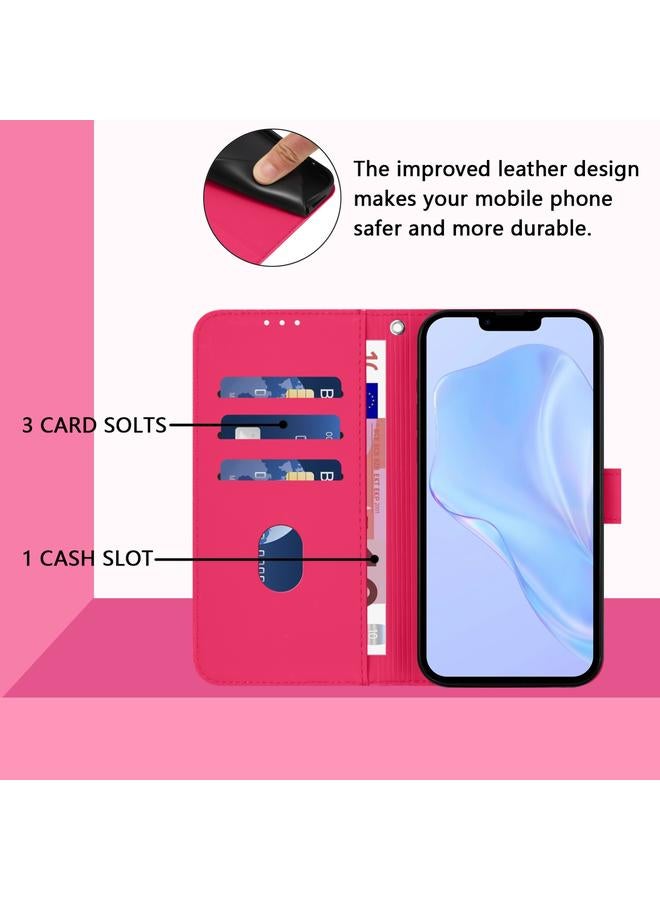 Zaboon Case For iPhone 13 mini Skin Feel Solid Color Leather Phone Case with Lanyard - Image 4