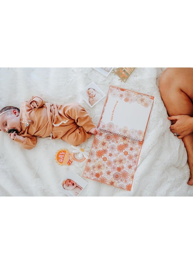 Lucy Darling Flower Child Baby Memory Book â€“ First 5 Years Journal & Photo Album, Gender-Neutral Keepsake for Baby Boy/Girl, Mom Gift - Image 4