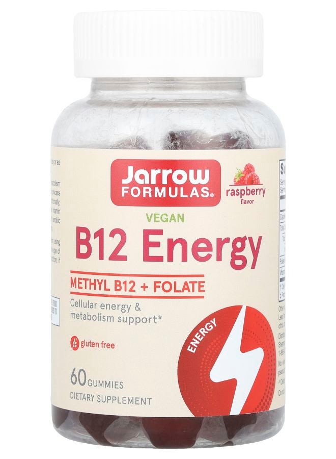 jarrow formulas Vegan B12 Energy Gummies Raspberry 60 Gummies