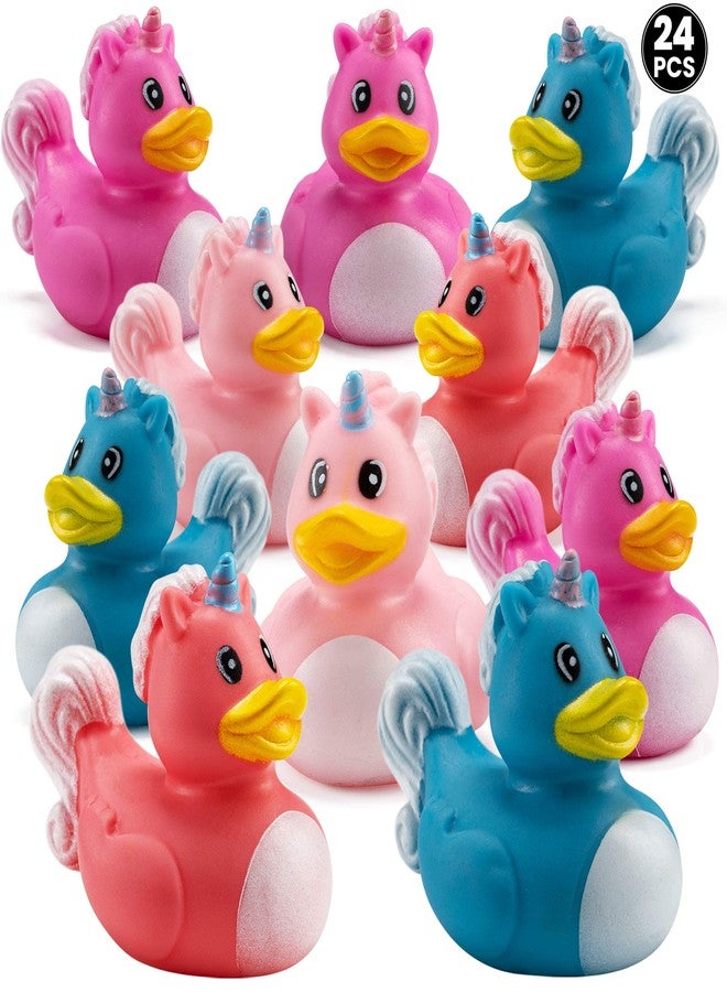 Bedwina Mini Unicorn Rubber Duckies (Pack of 24) Assorted 2 Inch Duckies, Squirt Bath Tub Toy for Kids, Squeezable and Squirtable, Great for Birthday Party's, Fillers, and Decorations - Image 5