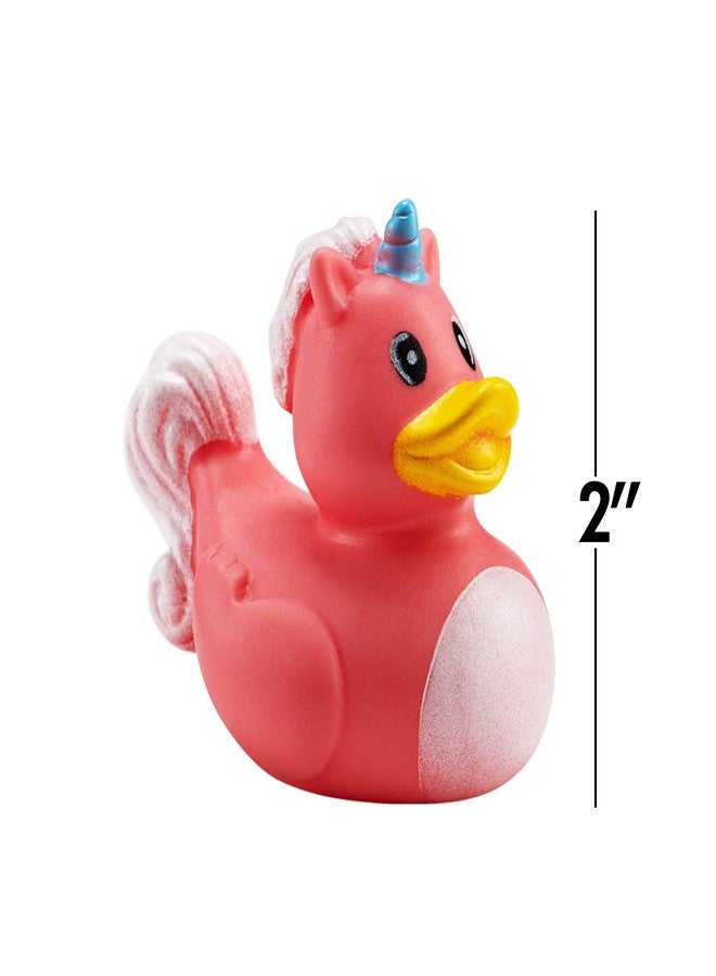 Bedwina Mini Unicorn Rubber Duckies (Pack of 24) Assorted 2 Inch Duckies, Squirt Bath Tub Toy for Kids, Squeezable and Squirtable, Great for Birthday Party's, Fillers, and Decorations - Image 3