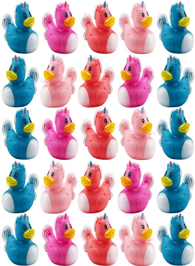 Bedwina Mini Unicorn Rubber Duckies (Pack of 24) Assorted 2 Inch Duckies, Squirt Bath Tub Toy for Kids, Squeezable and Squirtable, Great for Birthday Party's, Fillers, and Decorations - Image 2