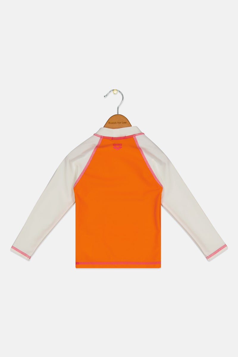 arena Toddlers Girl Graphic Print Rash Guard, Multicolor - Image 2