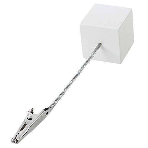 Xiaoyztan Memo Clip, Resin Cube Base Alligator Clip Stands, Place Card Holders for Wedding Table Numbers, Name Cards, Photos, and Party Decorations, 10 Pcs White - Image 3