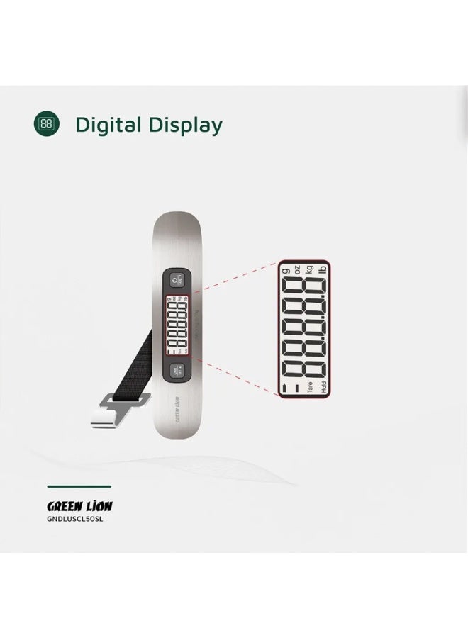 GREEN LION Digital Hanging Luggage Scale - Portable Handheld Baggage Weight Scale 110lb/50kg Capacity with Backlit LCD Display, Lightweight Design, Compact and Durable for Travel Suitcases - Image 5