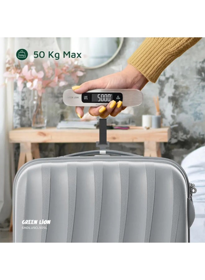 GREEN LION Digital Hanging Luggage Scale - Portable Handheld Baggage Weight Scale 110lb/50kg Capacity with Backlit LCD Display, Lightweight Design, Compact and Durable for Travel Suitcases - Image 3