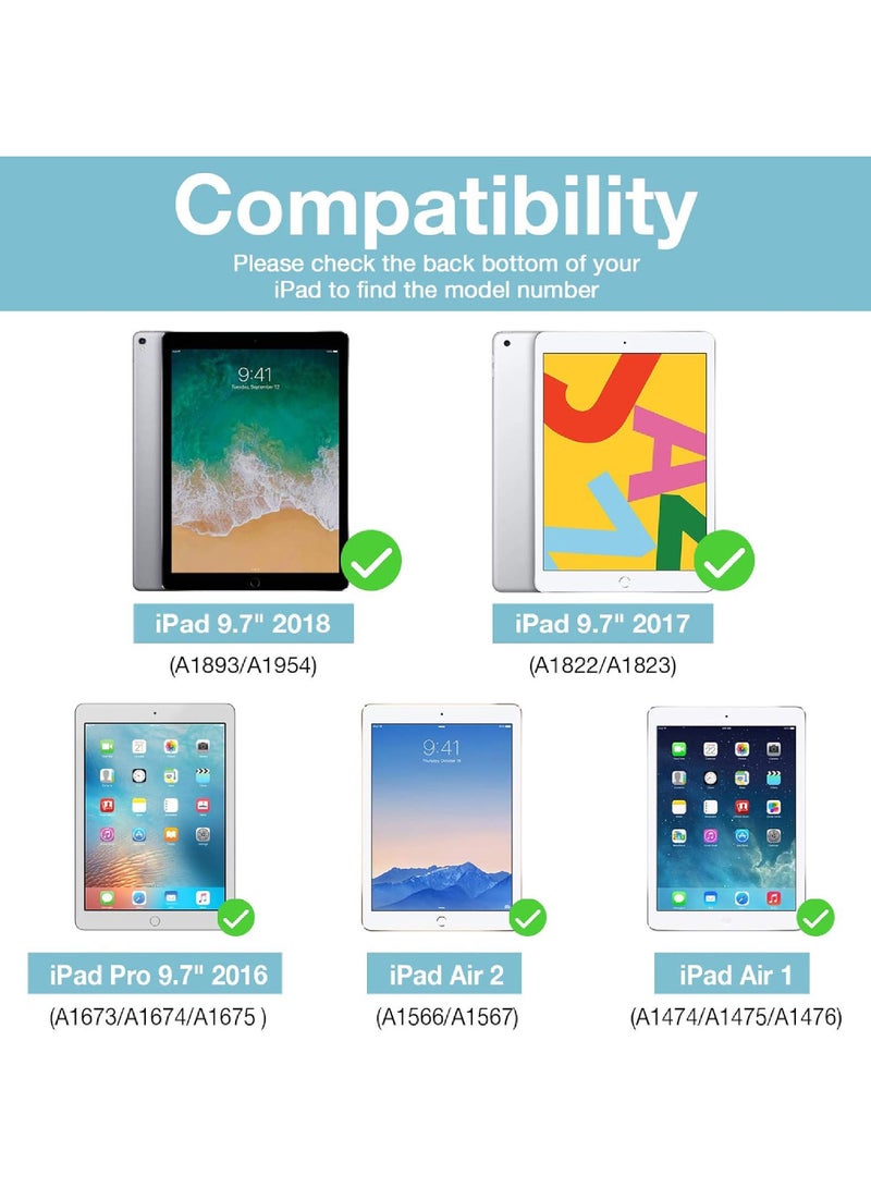 Rock Pow IPad 9.7" (2018 & 2017) / iPad Pro 9.7 / iPad Air 2 / iPad Air Screen Protector Anti Scratch Tempered Glass Screen Film Guard for iPad 9.7 6th / 5th Gen Pro 9.7 iPad Air 1 Air 2 (2 PCS) - Image 2