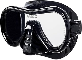 SEAC Giglio, Snorkelling and Scuba Diving Mask for Adults and Younger Divers, Narrow, Black - Image 1