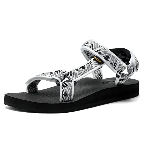 Muboliy Women's Sandals Casual Summer Water Sandals with Arch Support Yoga Mat Insole Outdoor Wadable Hiking Sandals - Image 1