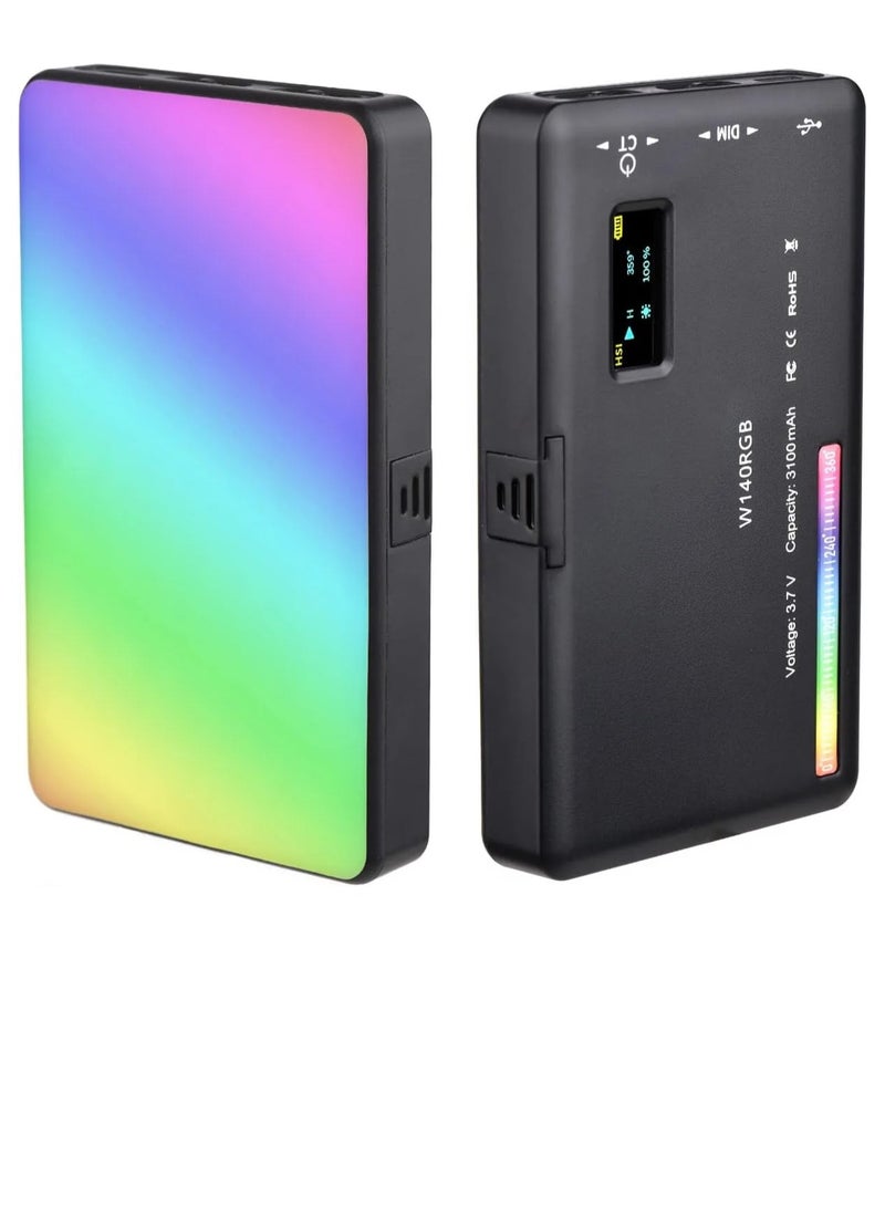 Xria W140 LED RGB Video Light Full Color 2500-9000K 8W with 3100mAh Rechargable Battery and USB-C Interface - Image 1