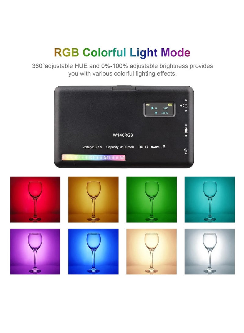 Xria W140 LED RGB Video Light Full Color 2500-9000K 8W with 3100mAh Rechargable Battery and USB-C Interface - Image 3
