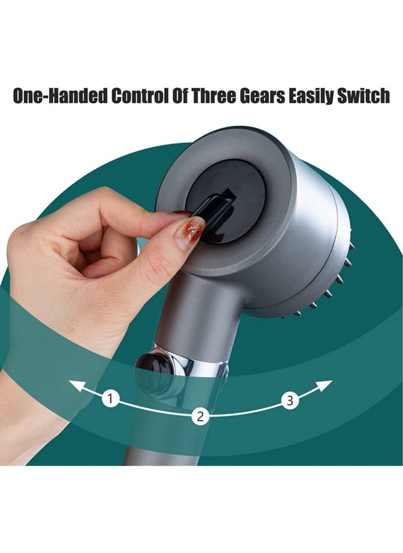DMG TECH Shower Filter Shower Head, Handheld High-Pressure Shower Head to Remove Chlorine and Impurities, Massages Scalp to Anti Hairfall and Dry Skin, with Shower Hose and Shower Holder (3 Modes)  - Image 3