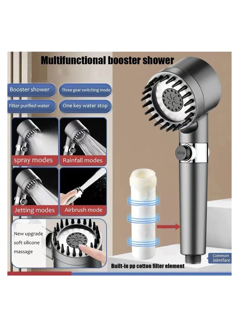 DMG TECH Shower Filter Shower Head, Handheld High-Pressure Shower Head to Remove Chlorine and Impurities, Massages Scalp to Anti Hairfall and Dry Skin, with Shower Hose and Shower Holder (3 Modes)  - Image 5